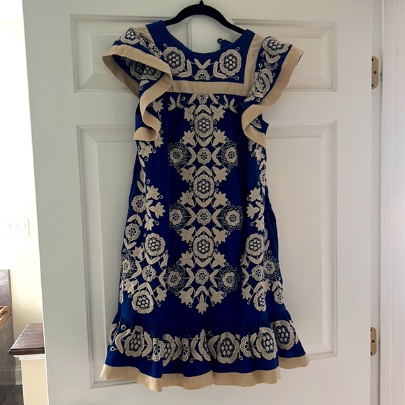 Sea New York indigo blue embroidered tunic dress - Picture 2 of 3